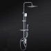 Square Shower Set Thermostatic 10 Inch Copper Mixing Valve Hot And Cold Tap Thick Four Block Hand Shower - B07837VHKB